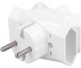 Conector alimentare AC spliter x5 2P 250VAC 6A versiune EURO plat TIMEX-ELEKTRO R-5