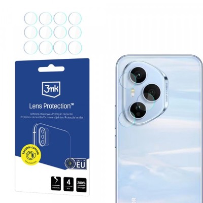 Folie de protectie Camera Spate 3MK Protection pentru Honor 400 Pro, Sticla Securizata, Set 4 bucati, Transparenta foto
