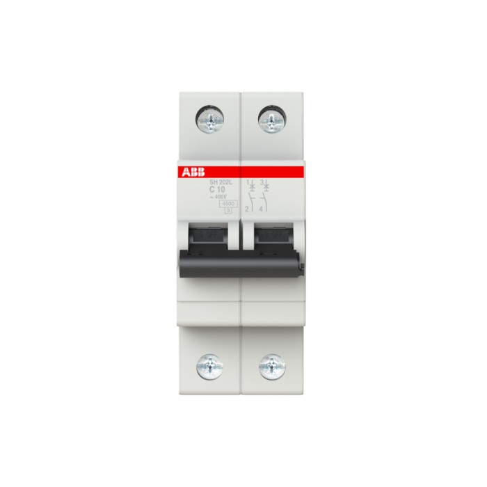 Siguranta automata 10A 2P C 4,5ka ABB SH202L 2CDS242001R0104