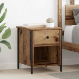 VidaXL Dulap de noapte 2 pcs Lemn vechi 40 x 42 x 50 cm Lemn compozit
