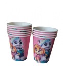 Set 10 pahare PAW PATROL Skye&amp;Everest 200 ml