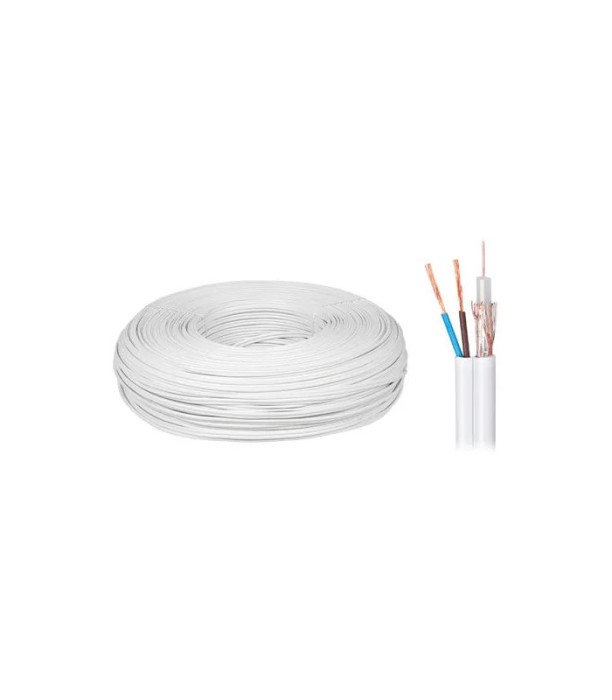 Cablu coaxial RG58 75 ohm cupru/cupru +2x0.5mm alimentare Elektrokabel