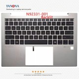 Carcasa superioara cu tastatura palmrest Laptop, HP, EliteBook 830 G11, 835 G11, N92331-001, N92331-B31, 6070B2224301, iluminata, argintie, layout US