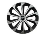 Cumpara ieftin Set 4 capace roti Fame Gri-Negru cu inel R14, pentru gama auto Toyota, Autohelix MSA
