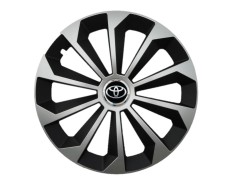 Set 4 capace roti Fame Gri-Negru cu inel R14, pentru gama auto Toyota foto