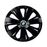Cumpara ieftin Set 4 capace roti Negre Cu Inel Cromat Energy R16 pentru gama auto BMW, Autohelix MSA