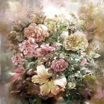 Tablou canvas Flori141, 45 x 45 cm foto