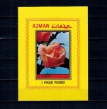 Ajman 1972 - Trandafiri (VIII), flori, colita dantelata neuzata