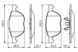 BOSCH 0 986 495 215 set placute frana,frana disc