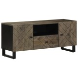 vidaXL Comodă TV, negru, 105x33x46 cm, lemn masiv de mango 4017698