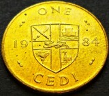 Cumpara ieftin Moneda exotica FAO 1 CEDI - GHANA, anul 1984 * cod 2194 B= UNC din FASIC, Africa