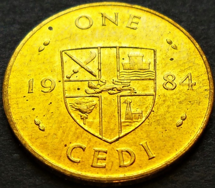 Moneda exotica FAO 1 CEDI - GHANA, anul 1984 * cod 2194 B= UNC din FASIC