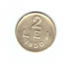 Moneda 2 lei 1950, stare buna, curata
