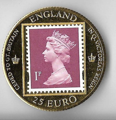 Moneda 25 euro Hong Kong returns to China 1997 - Marea Britanie, 38,7 mm, UNC