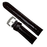 Curea ceas XL piele maro cu imprimeu 20mm 22mm 24mm WZ939, Time Veranda
