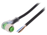 Cablu Conectare M12 4 Pini 3m Murr Elektronik IP67 Unghi PVC Gri 24V DC
