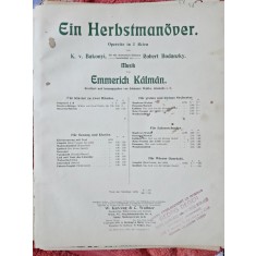 Ein Herbstmanoder, potpourri I = Emmerich Kalman partitura