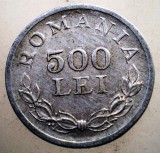 Moneda Romania 500 Lei 1946 Mihai I, KM# 68, Aluminiu 24mm