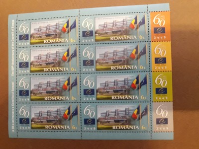 TIMBRE ROMANIA-MNH LP 1833a--2009 A-60- ANIVERSAREA CONSILIULUI EUROPEI foto