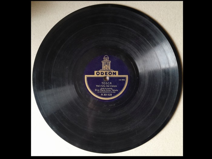 Marie Irma Tatucu disc patefon/gramofon/ebonita