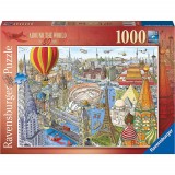 Puzzle Ocolul Pamantului In 80 De Zile, 1000 Piese, Ravensburger