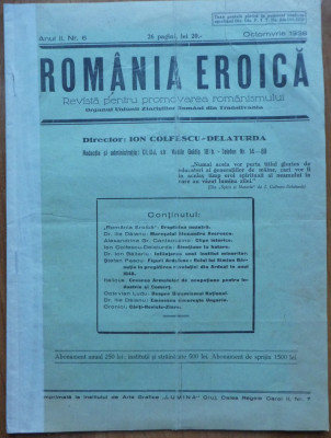 Romania eroica, revista pentru promovarea romanismului, Cluj, octombrie 1938 foto