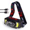 Lanternă frontală HX-810 cu 5 LED și 7 moduri iluminare, acumulator re&icirc;ncărcabil