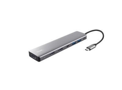 Adaptor Trust Dalyx 7 in 1, gri foto
