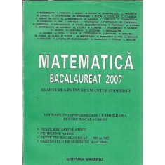 Matematica bacalaureat 2007. Admiterea in invatamantul superior - V. Schneider