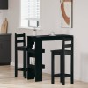 Masă Bar Stejar Negru vidaXL 102x55x103.5cm Lemn Prelucrat, Design Modern, Interior, Montaj Ușor, 4 Persoane