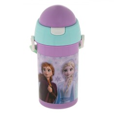 Sticlă de Apă Plastic, Frozen 2, Pop-Up, 500ml, Lila/Verde Marin foto