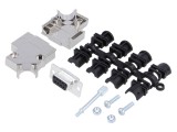 Conector D-Sub 9-Pin Mamă Unghiular pentru Lipire pe Cablu