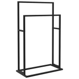 Cumpara ieftin Suport de prosoape autonom, negru, 48x24x78,5 cm, fier