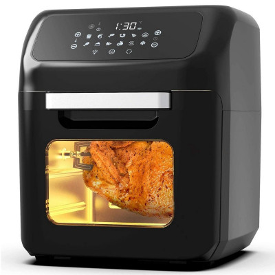 Friteuza-cuptor fara grasime Royalty Line AFO-12601, 12 L, 1800W, 12 programe, Gratar, Temporizator, Touch screen, Negru foto