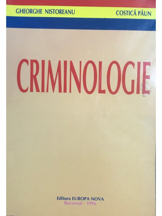 Gheorghe Nistoreanu - Criminologie (editia 1996)