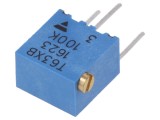 Trimer THT multitura 1/4", 100k&Omega;, linear, IP67