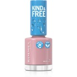 Rimmel Kind &amp; Free lac de unghii culoare 154 Milky Bare 8 ml