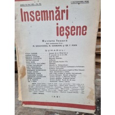 Revista Insemnari Iesene nr.10/1938, din cuprins Cronica Plastica, Scena din alt veac de N.N. Tonitza