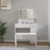 Gossi set masuta de toaleta cu led, alb extralucios, lemn prelucrat
