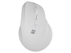 Mouse NATEC alb fără fir USB A, 6 butoane, rază 10m, optic ergonomic