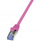 Cablu S/FTP Logilink PrimeLine Patchcord Cat 6A 10G PIMF 7.5m Roz