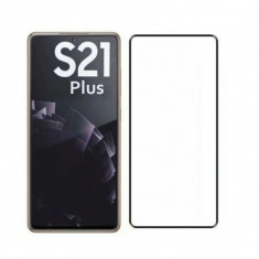 Folie protectie Premium compatibila cu Samsung S21 Plus, Full Cover Black, Full Glue, Sticla securizata, Black