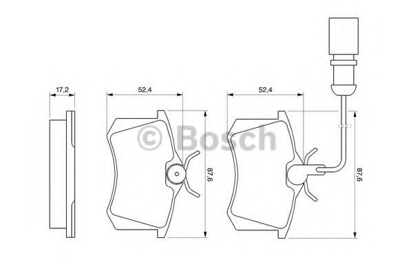 Set placute frana,frana disc VW SHARAN (7M8, 7M9, 7M6) (1995 - 2010) BOSCH 0 986 424 559