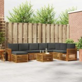 Cumpara ieftin Set de canapele de exterior 9 buc. 8-Locuri Natural si Antracit