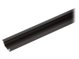 Profil Aluminiu &Icirc;ncastrat GROOVE10 1m Negru pentru Module LED