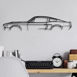 Cumpara ieftin Accesoriu decorativ de perete metalic Model-610 Negru 70x15 cm