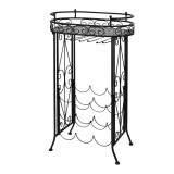Cumpara ieftin Suport sticle de vin pentru 9 sticle, cu suport pahar, metal