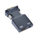 Convertor VGA la HDMI 1080P Full HD cu Audio, Adaptor Video PC Laptop la TV Proiector