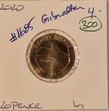 300 Gibraltar 20 pence 2020, KM#1685, Delfin, necirculata
