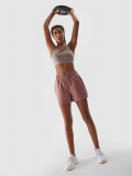 Șort de antrenament cu uscare rapidă pentru femei - roz deschis, 4F Sportswear